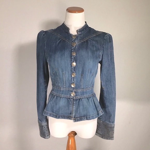INC International Concepts Jackets & Blazers - Rare Buffalo nickel button jean jacket.